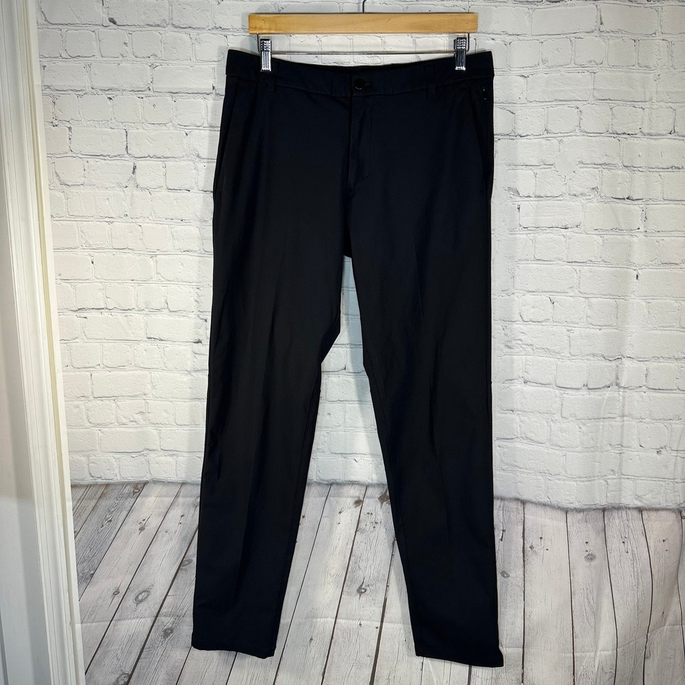 Lululemon Commission Classic Fit Pant 34 Warpstreme Black Mens Chino Trousers 34